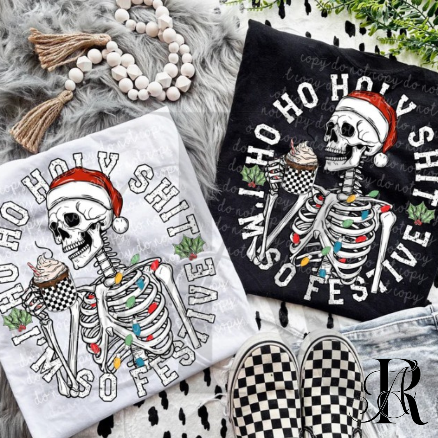 π Ho Ho Holy Sh*t Iβm So Festive Skeleton Christmas Sweatshirt
