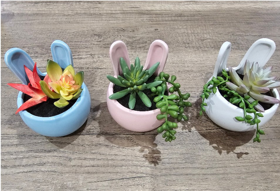 Bad Bunny Artificial Planter – Trendy Music-Inspired Home Decor
