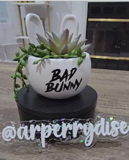 Bad Bunny Artificial Planter – Trendy Music-Inspired Home Decor
