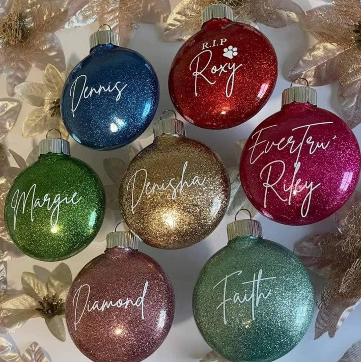 Personalized Christmas Name Ornaments – Custom Holiday Keepsake