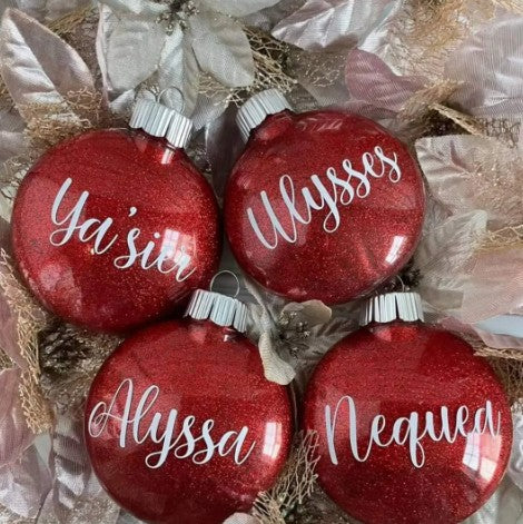 Personalized Christmas Name Ornaments – Custom Holiday Keepsake