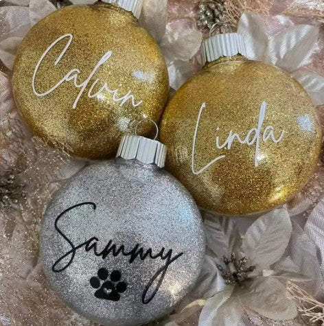 Personalized Christmas Name Ornaments – Custom Holiday Keepsake