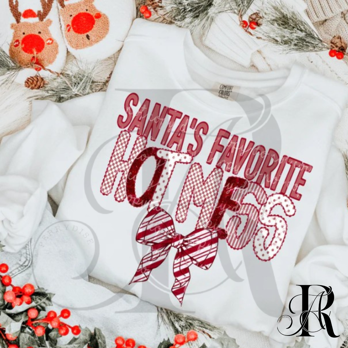 🎅 Santa’s Favorite Hot Mess Christmas Sweatshirt